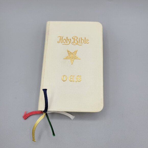 Vintage Holy Bible Order of the Eastern Star 1941 Edition Ribbons Original Box - Picture 1 of 11